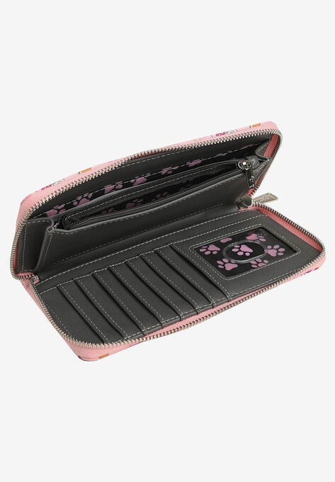 Loungefly x Disney Women's Zip Around Wallet Cats Cheshire Duchess, , alternate image number null