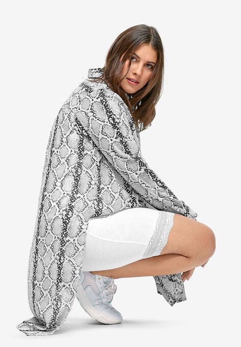 Lace Hem Bike Shorts, , alternate image number null