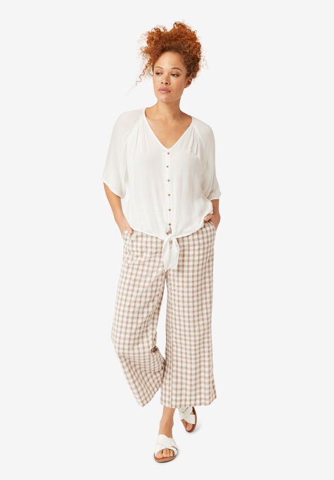 Gingham Crop Pants, , alternate image number null