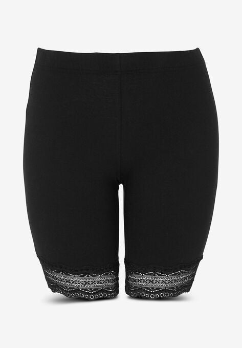 Lace Hem Bike Shorts, , alternate image number null