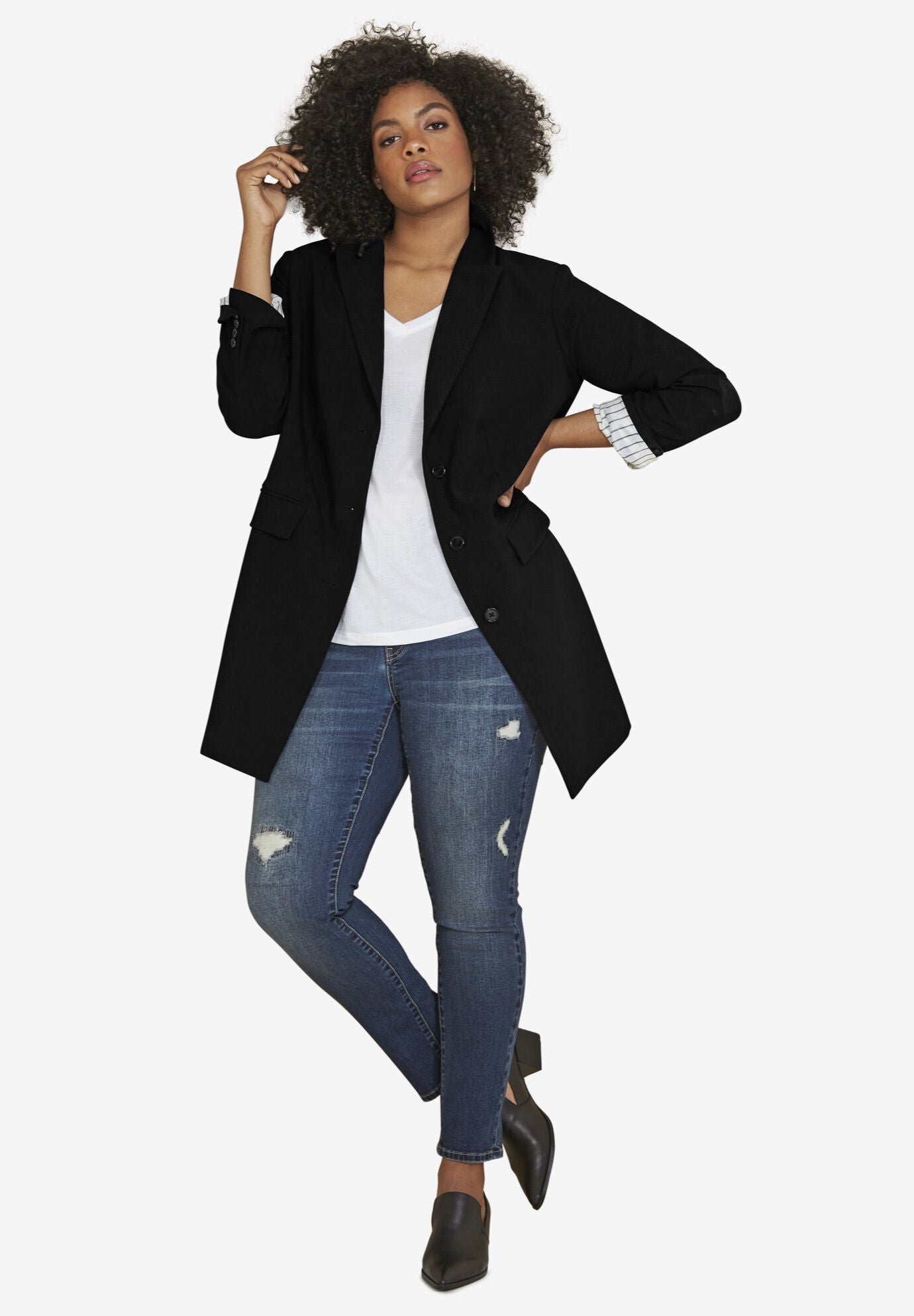 Women's long boyfriend blazer hotsell
