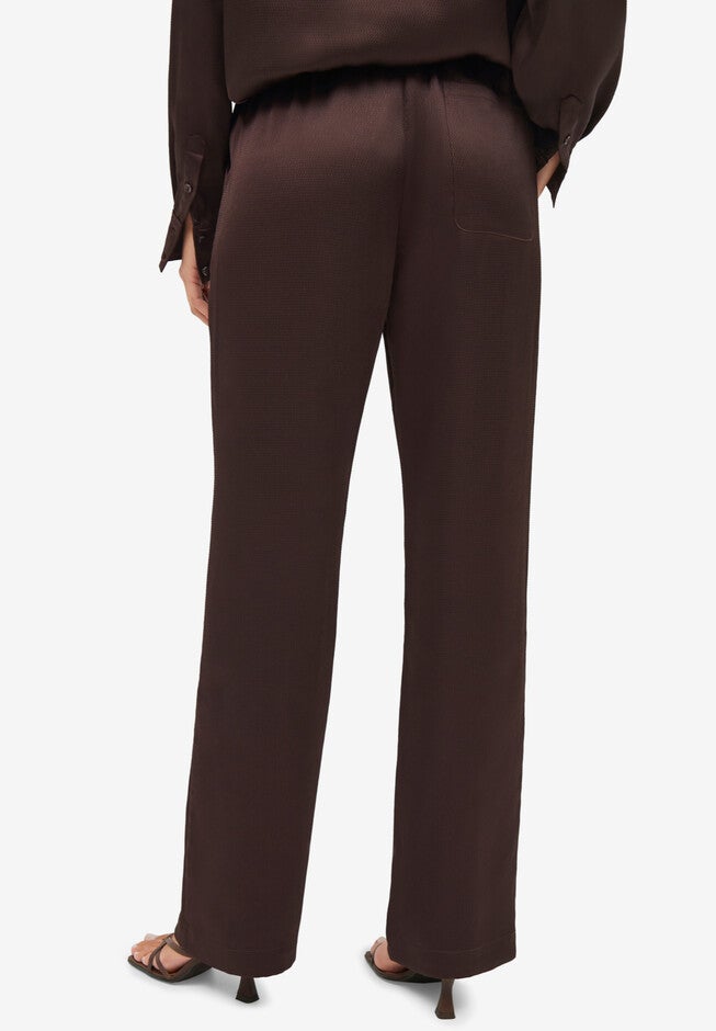 Satin Wide Leg Pull-On Pant, , on-hover image number 1