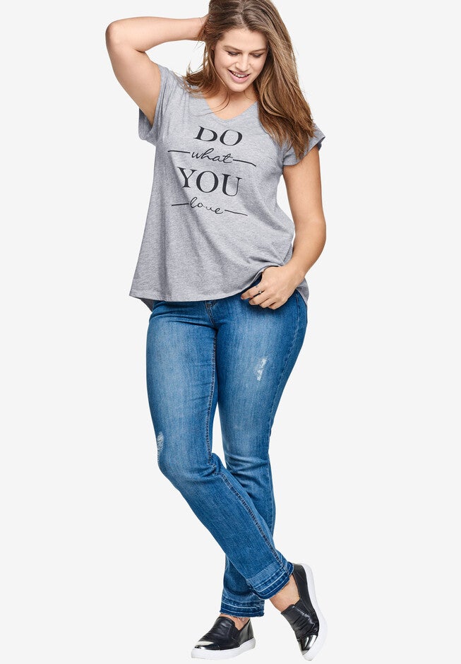 Screenprint V-Neck Tee, , alternate image number null