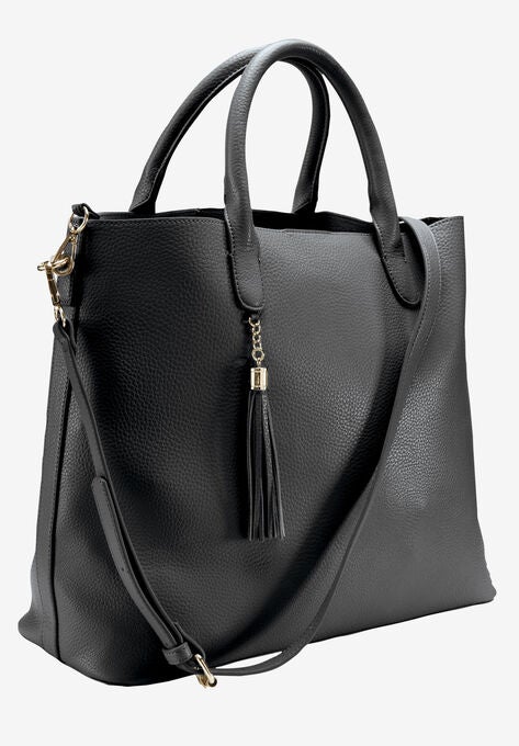 Multi-Strap Tote Bag, BLACK, hi-res image number null