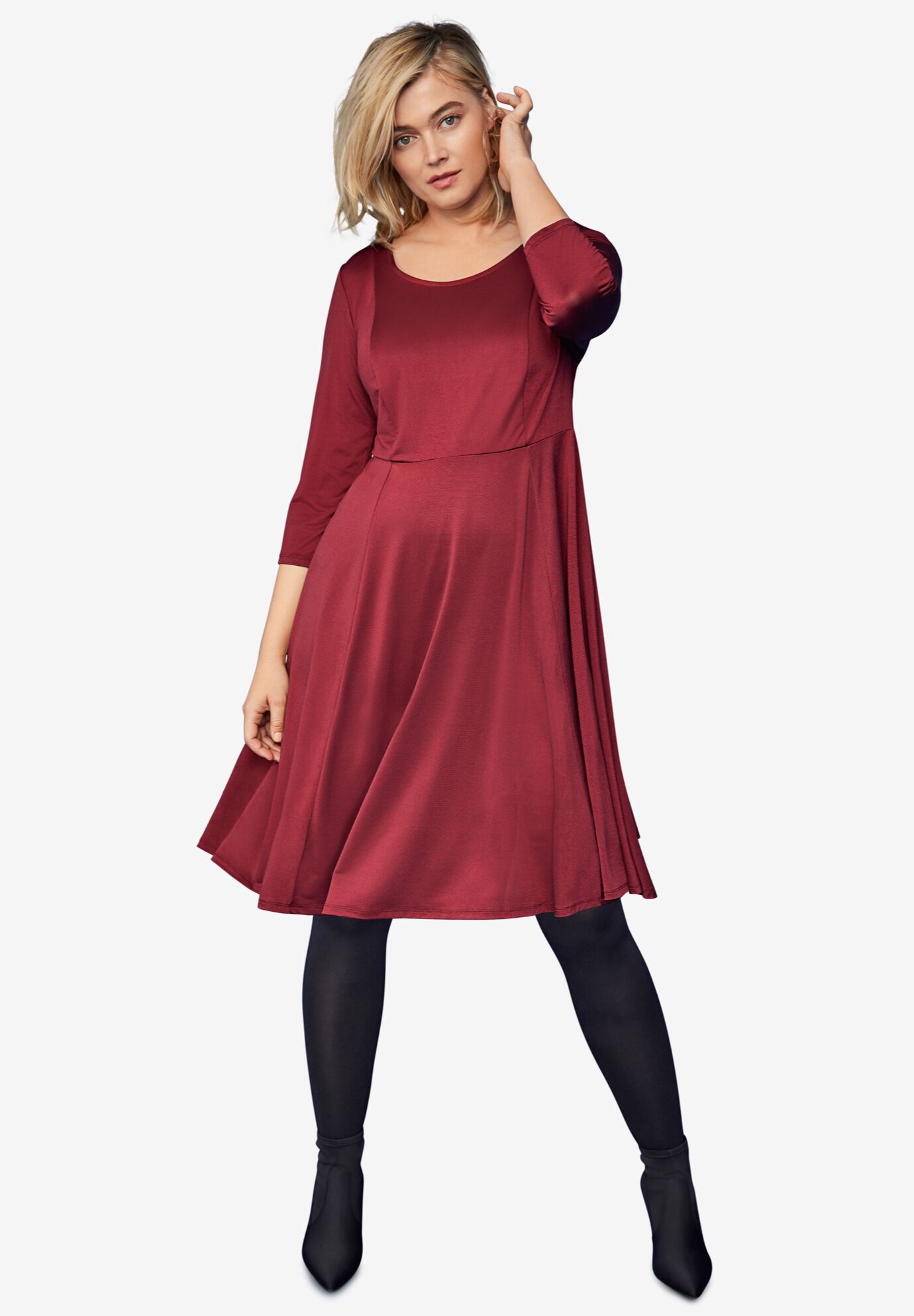 flare knit dress