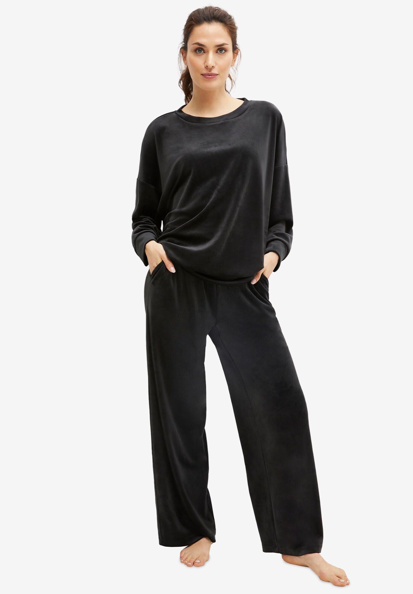 Velour lounge wear discount