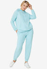 Drawstring Waist Fleece Sweatpants, AQUA SKY, hi-res image number null