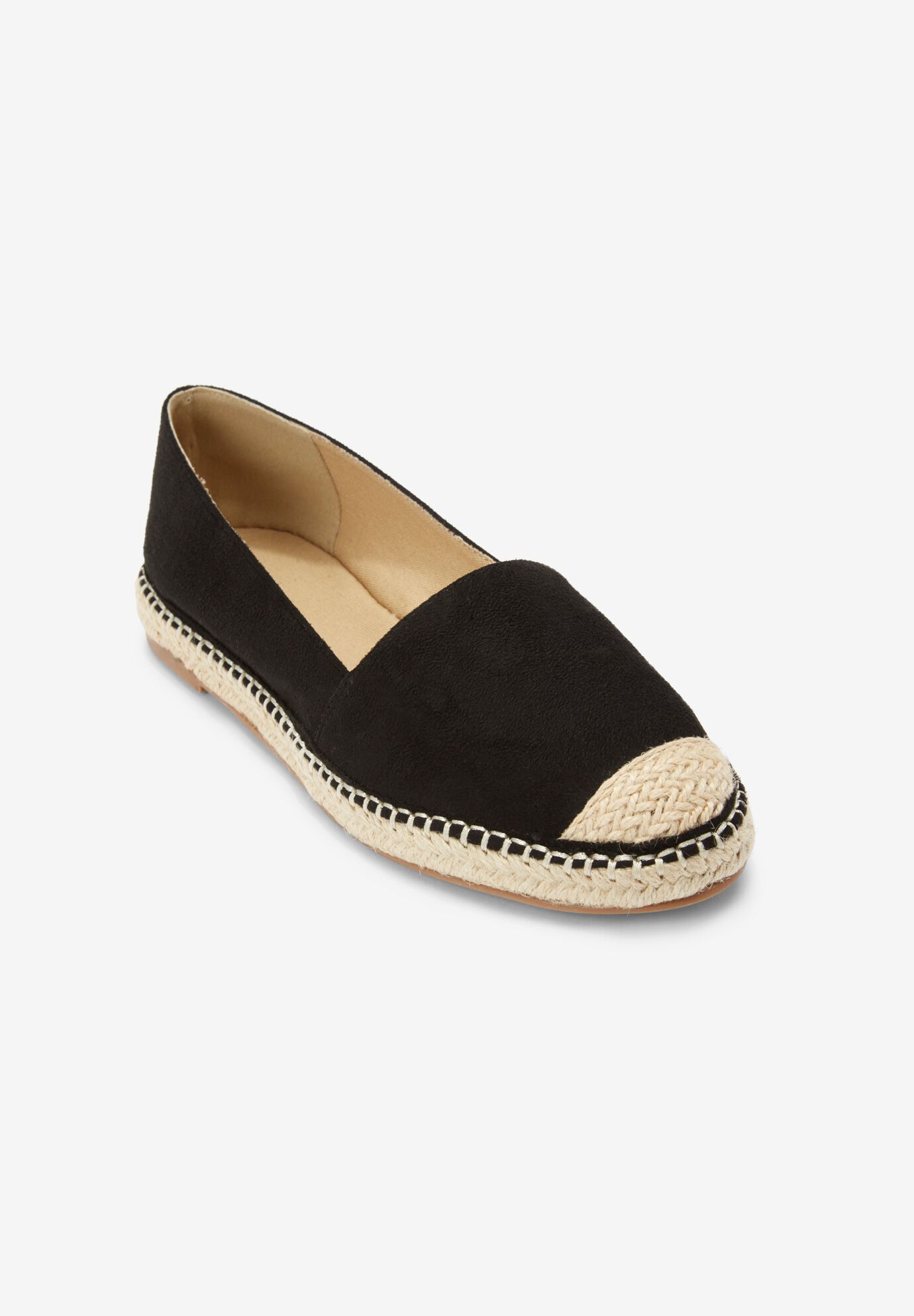 Ladies wide shop width espadrilles