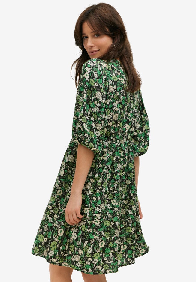Notch Neck Empire Dress, , alternate image number 2