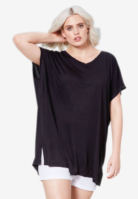 Oversized Tunic, BLACK, hi-res image number null