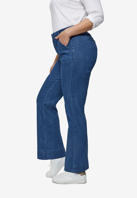 High-Waist Wide Leg Jeans, , alternate image number null