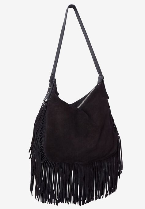 Suede Fringe Handbag By Ellos Plus Size Accessories Suede Fringe Handbag By Ellos