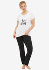 Screen-Print Sleep Tee, WHITE, hi-res image number null