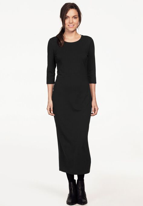 3 4 Sleeve Knit Maxi Dress By Ellos Plus Size All Dresses 3 4 Sleeve Knit Maxi Dress By Ellos Alternate