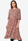 Ruffled Empire Dress, ROSE MULTI FLORAL, hi-res image number null