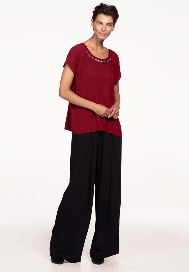 Jewel Embellished A-line Top, , alternate image number 2