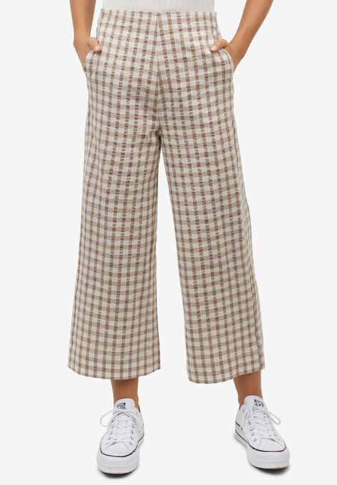 Gingham Crop Pants, , alternate image number null