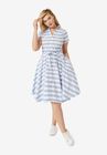 Sandy Shirtwaist Dress, WHITE FRENCH BLUE STRIPE, hi-res image number null