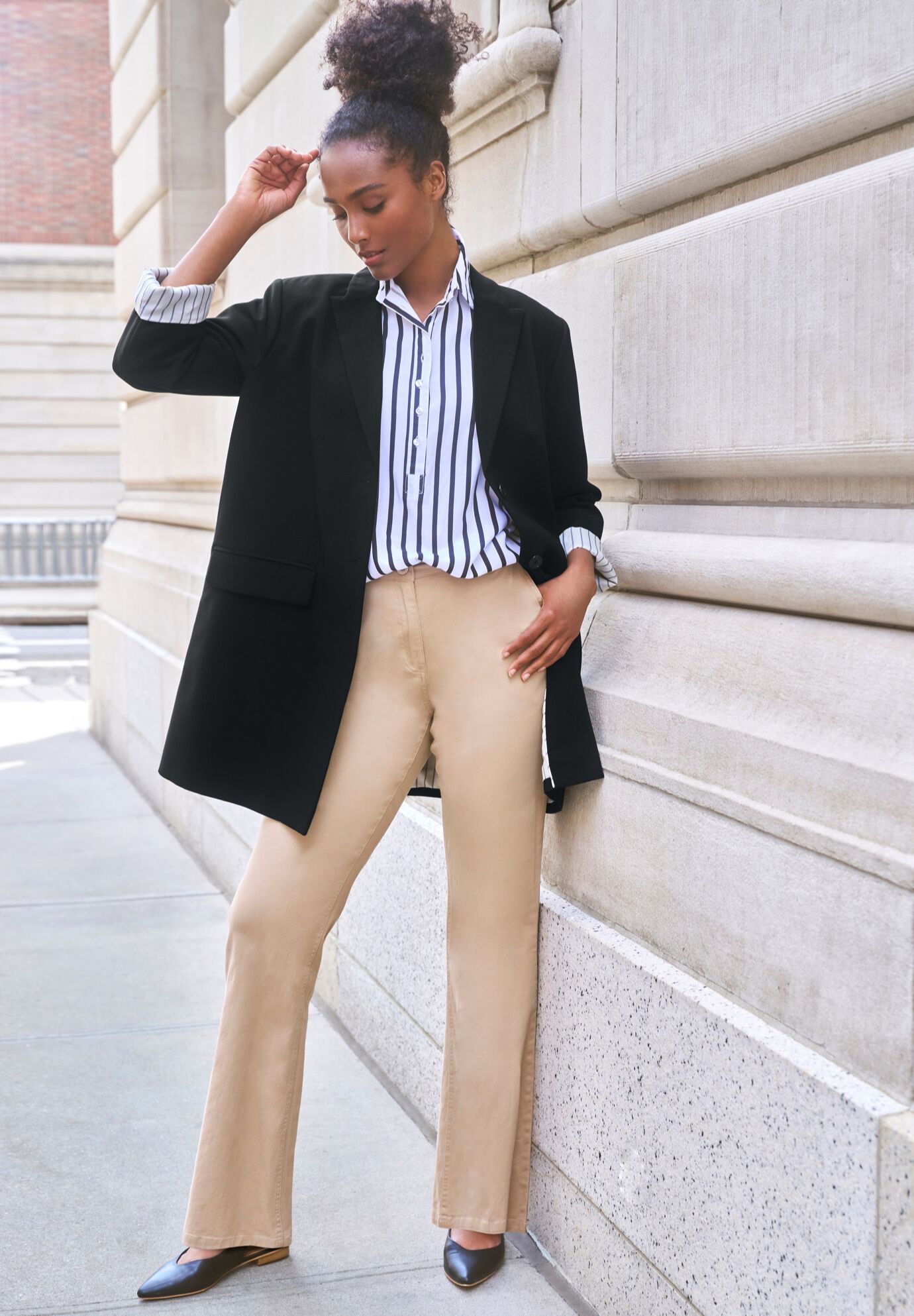 Long Boyfriend Blazer Chic Day to Night Essential Black Ellos