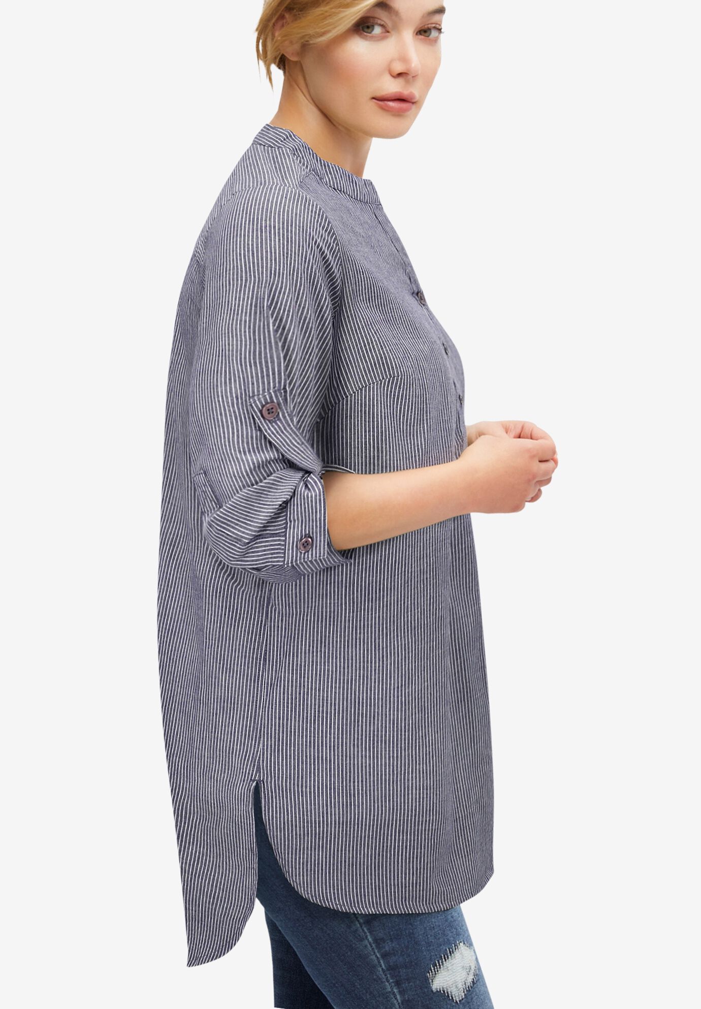 Henley Tunic - Bahari Paisley Purple