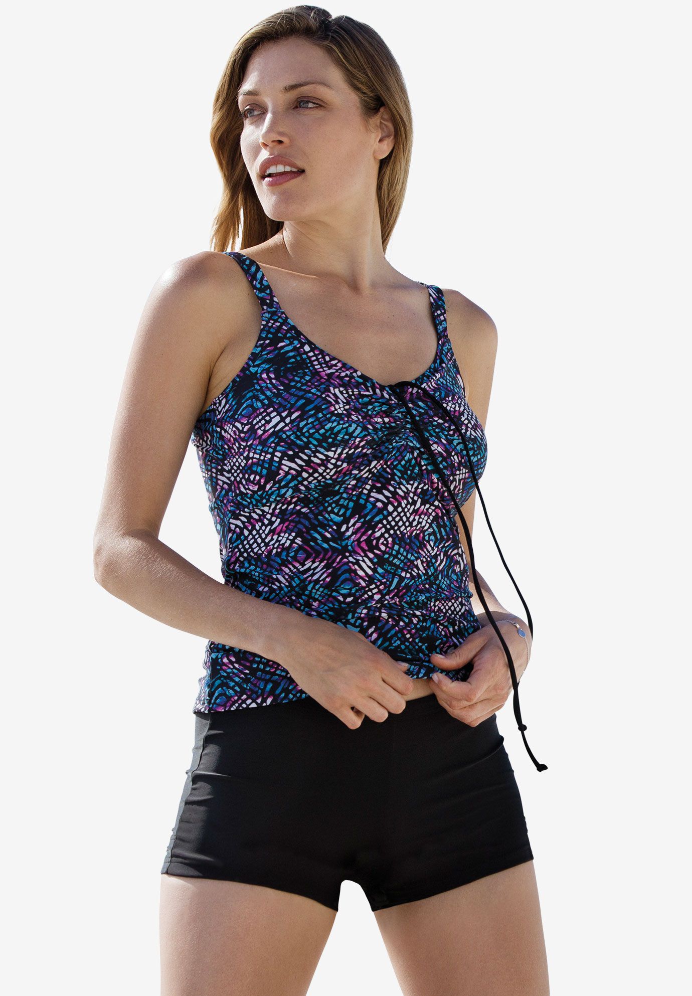 Swim Boyshorts by ellos&reg;, BLACK, hi-res image number 0