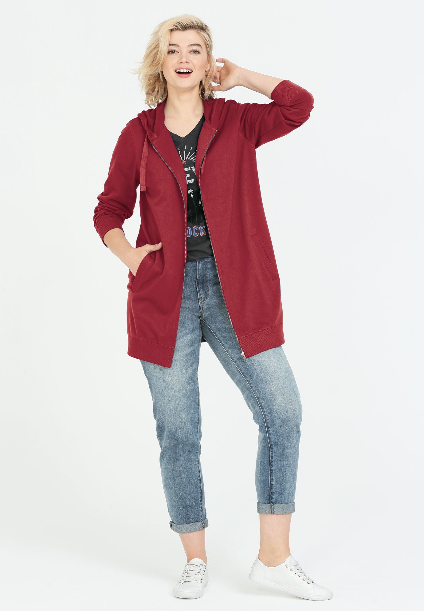 burgundy blazer womens plus size