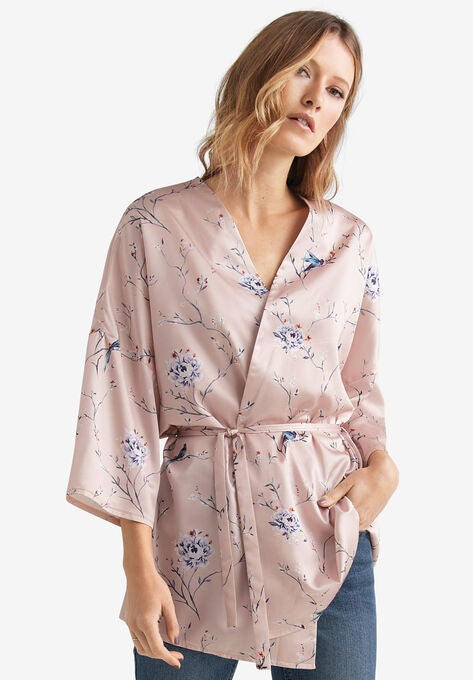 Sash Tie Kimono By Ellos Plus Size Coats Jackets Ellos