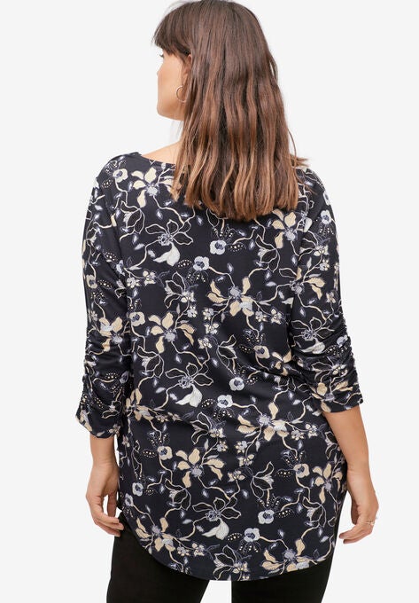 Inverted Front Pleat Tunic, , on-hover image number null
