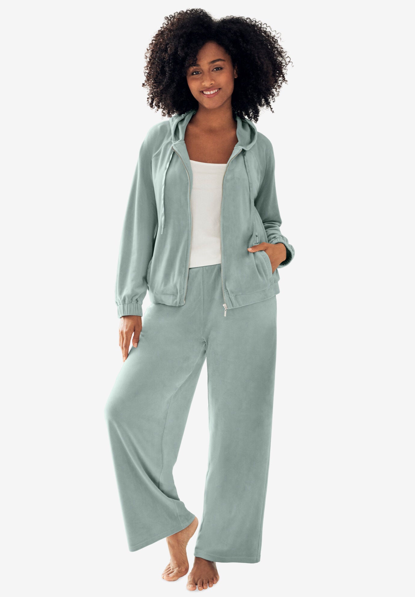 Velour wide leg lounge discount pants