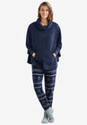 Fair Isle Fleece Pajama Pants, NAVY FAIR ISLE PRINT, hi-res image number null