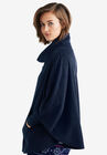 Cowl Neck Microfleece Poncho, , alternate image number null
