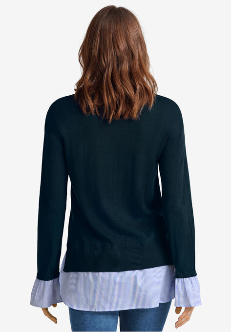 Fine Gauge Layered Pullover, , on-hover image number null