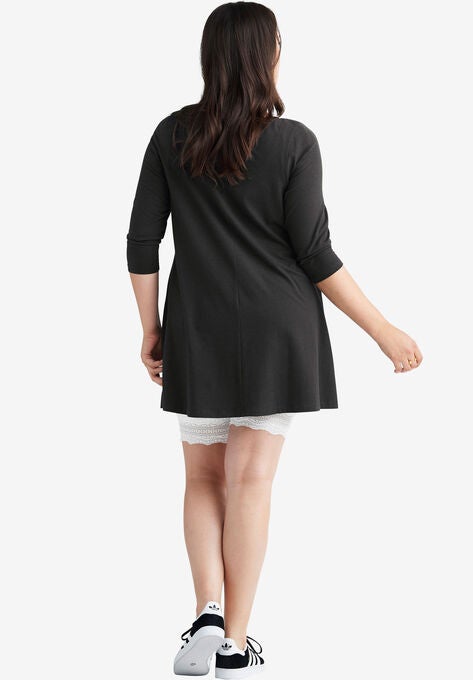 Lace Hem Bike Shorts, , alternate image number null