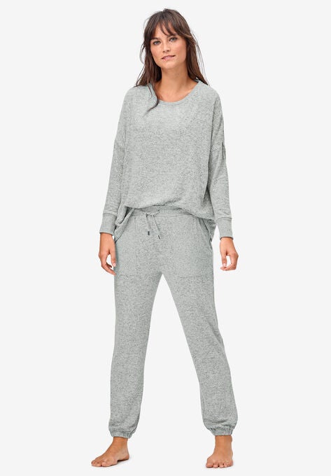 Marled Knit Jogger Pants, , alternate image number null