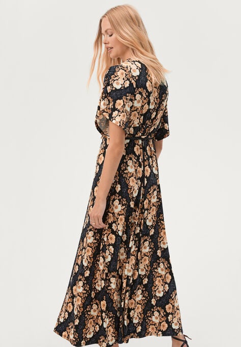 Knit Tie-Back Maxi, , alternate image number null