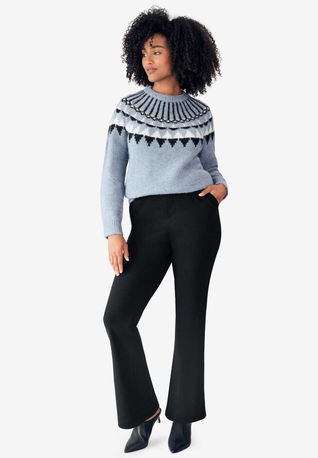 Crewneck Fair Isle Pullover Sweater, , alternate image number 2