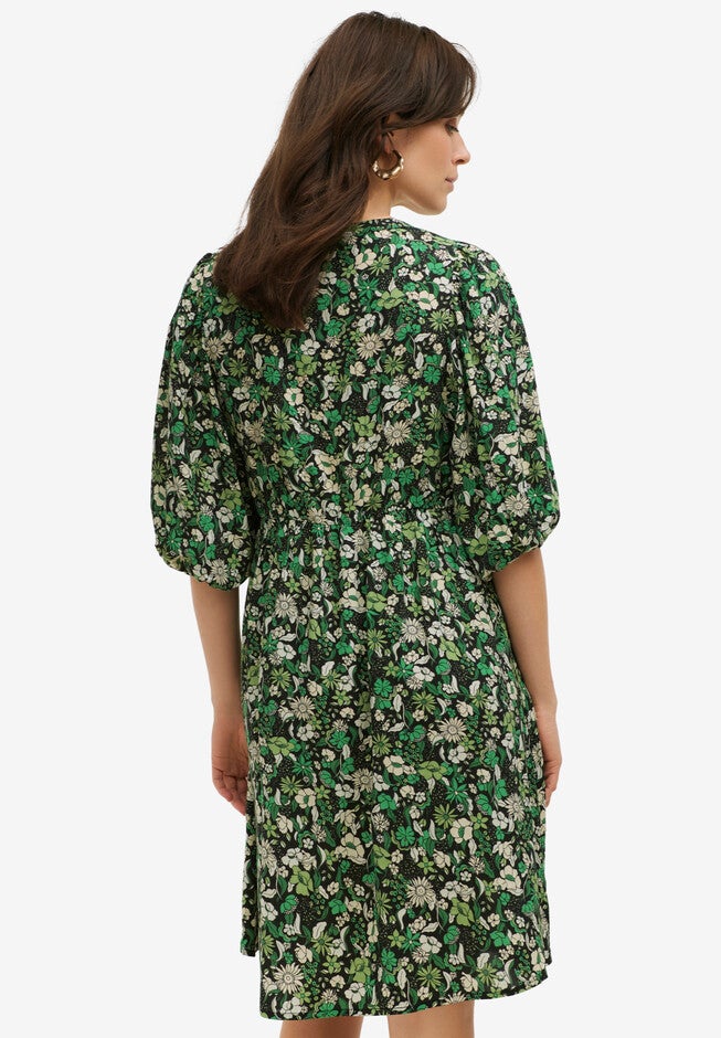 Notch Neck Empire Dress, , on-hover image number 1