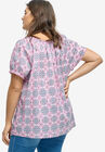 Ruffle Trim Peasant Blouse, , on-hover image number null