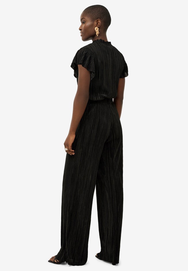 Wide Leg Pull On Plisse Pants, , on-hover image number 1