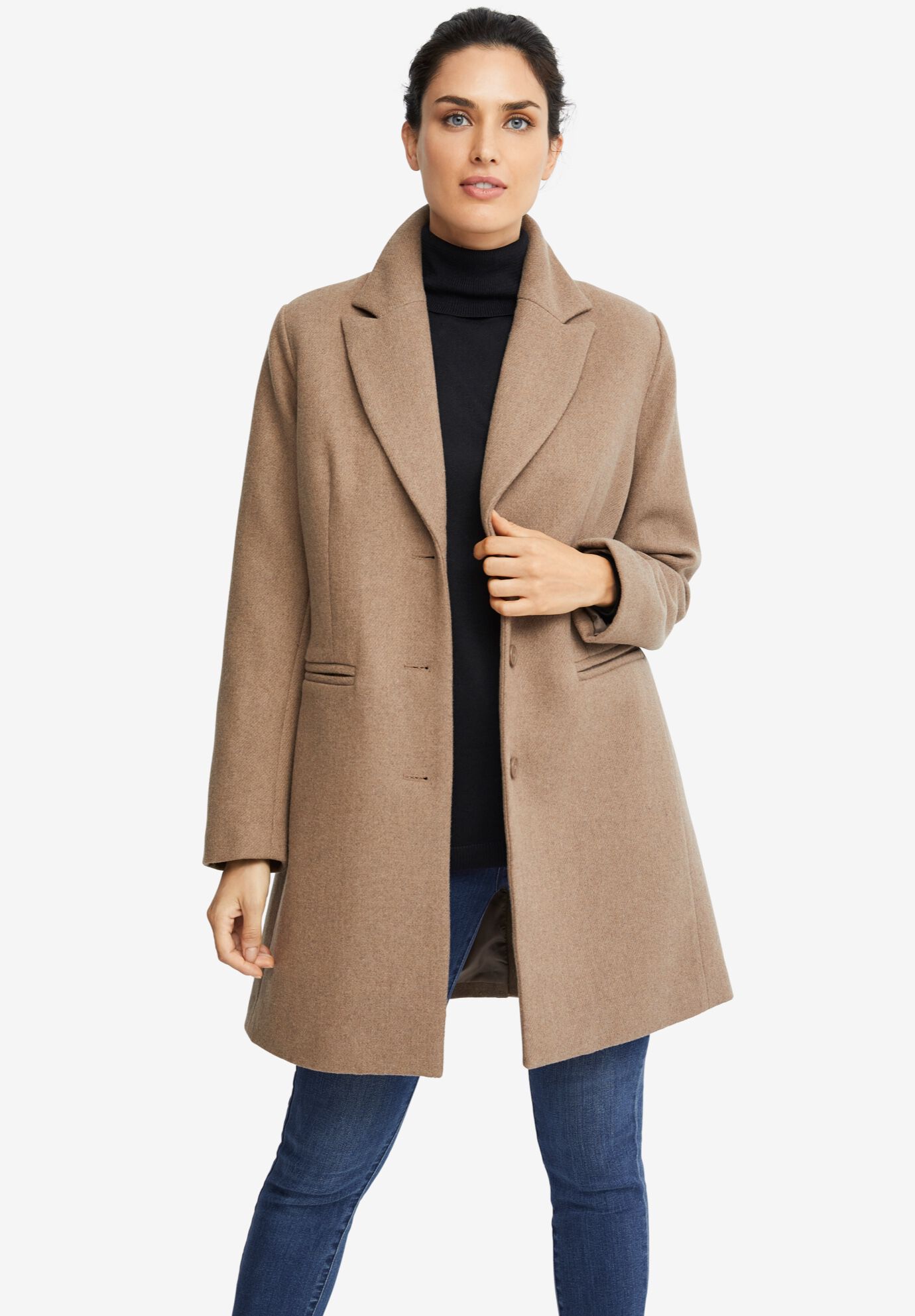 Classic Wool Blend Coat Ellos