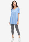 V-neck A-line Tunic, FRENCH BLUE, hi-res image number null