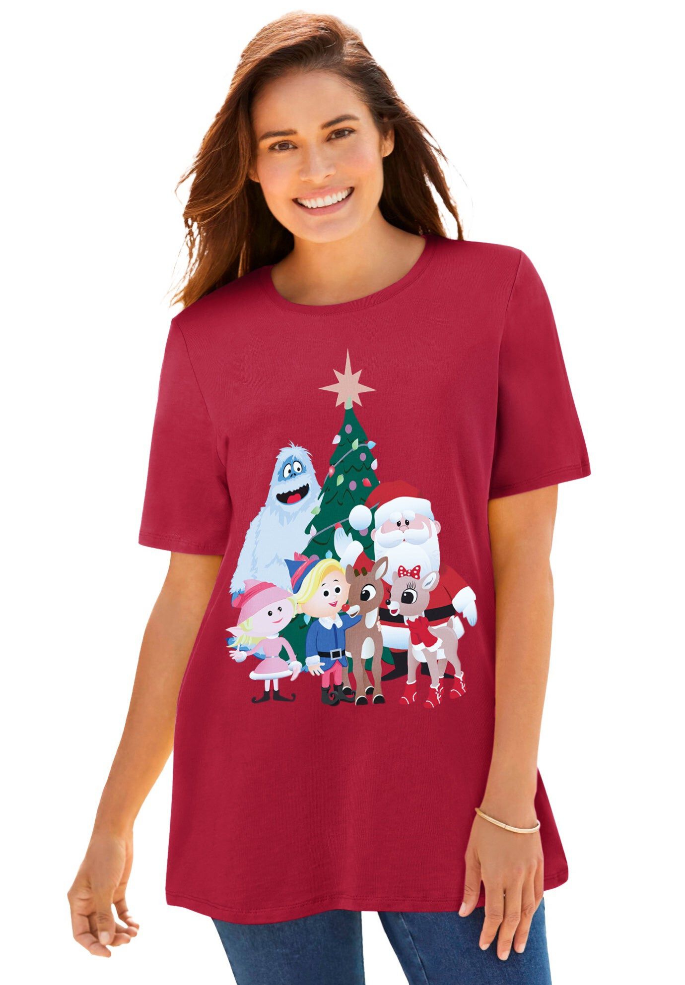 Disney Rudolph Friends Xmas Tee, RED STELLA FRIENDS, hi-res image number 0