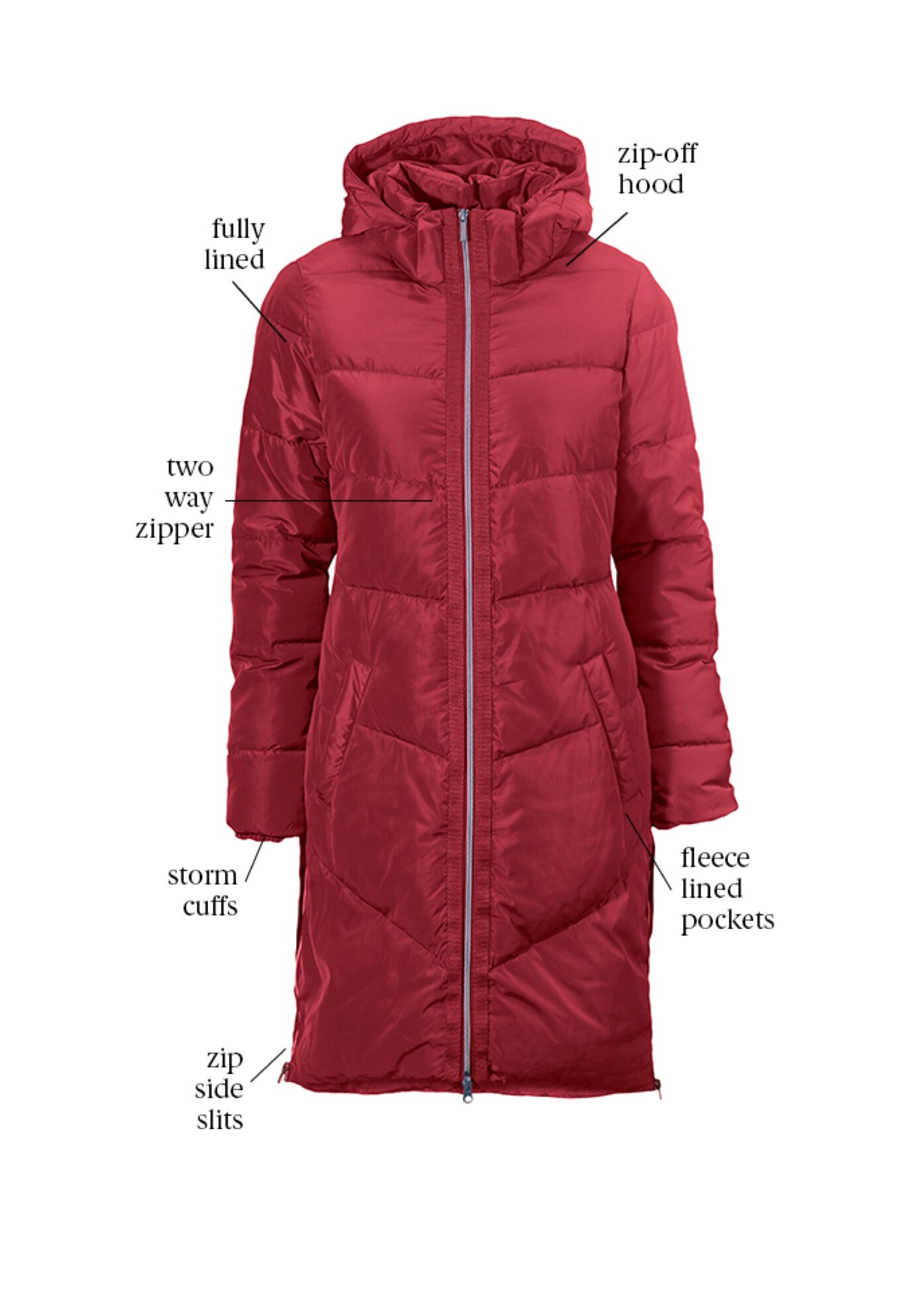 Long Puffer Coat Ellos