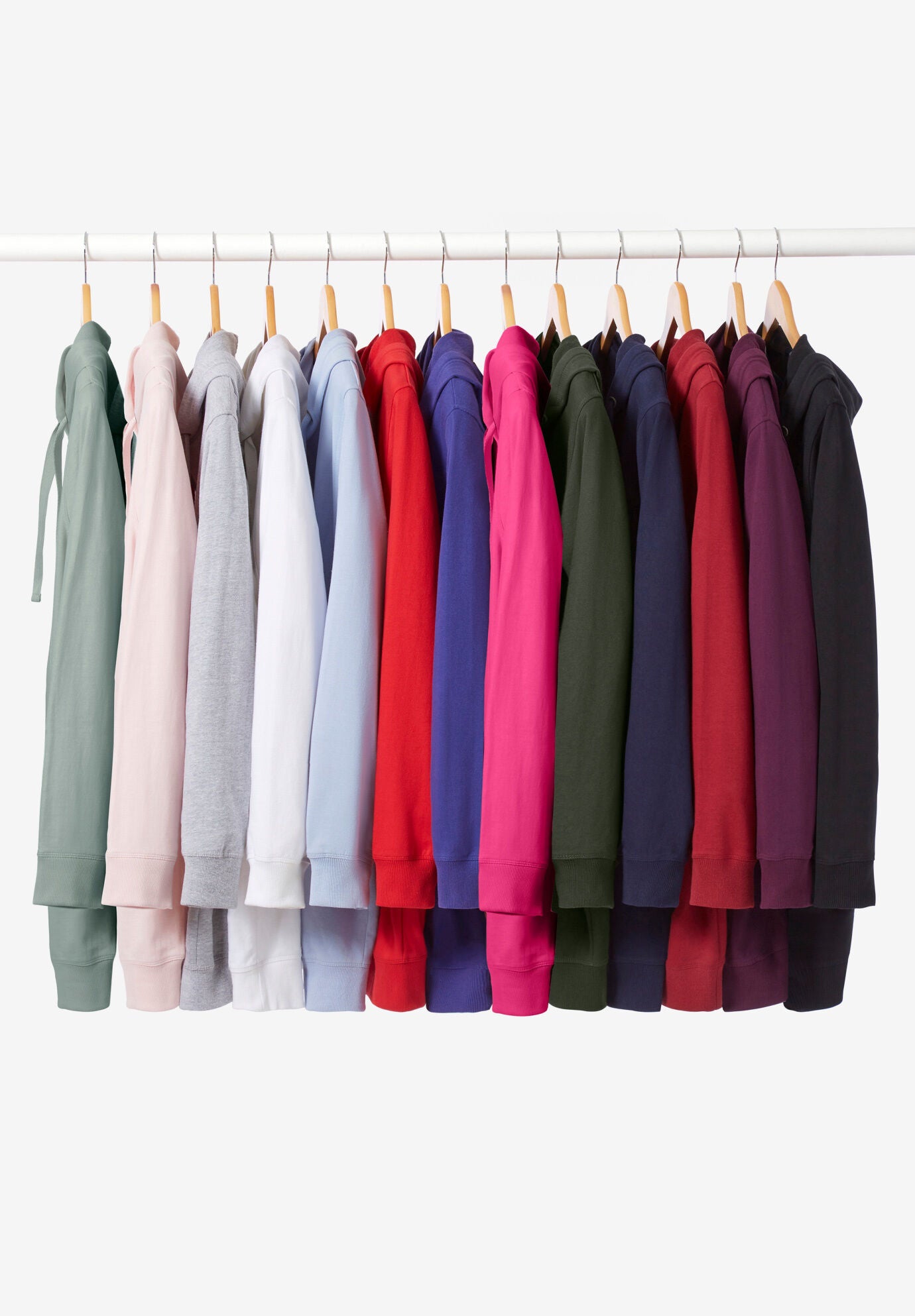 Long zip front hoodie top