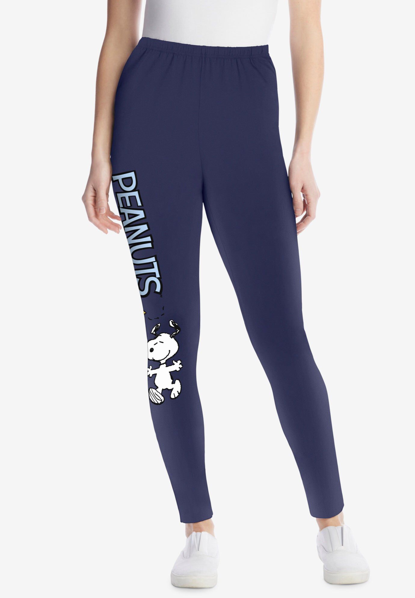 Peanuts Women's Navy Leggings Peanuts Snoopy Placed, NAVY SNOOPY, hi-res image number 0
