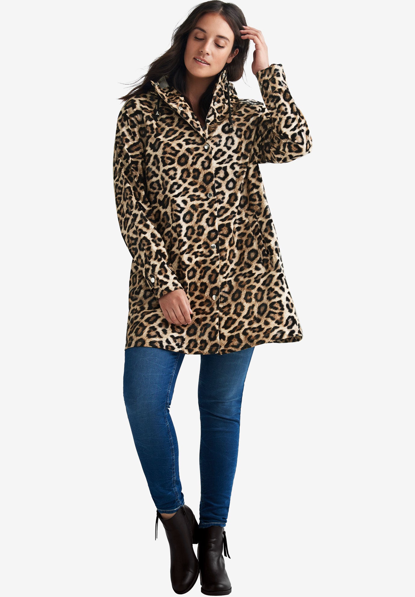 hooded raincoat