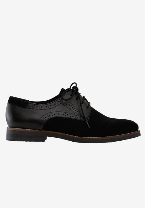 Lace Up Oxford Flats By Ellos Plus Size Flats Ellos