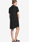 Button Front Linen Shirtdress, , on-hover image number null