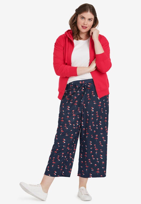 Wide Leg Cropped Pants By Ellos Plus Sizeshorts Capris Ellos