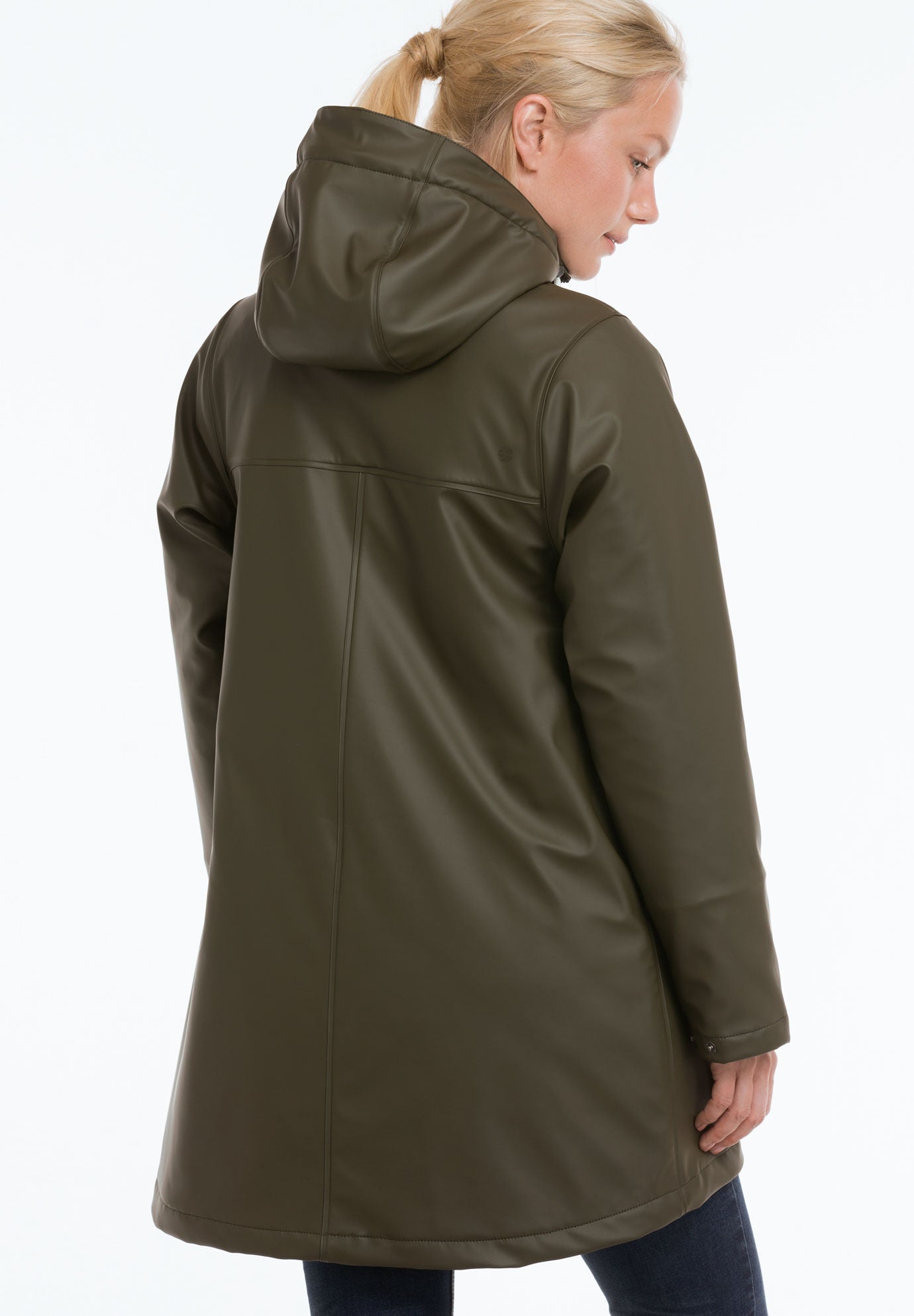 Sherpa Lined Hooded Raincoat by ellos